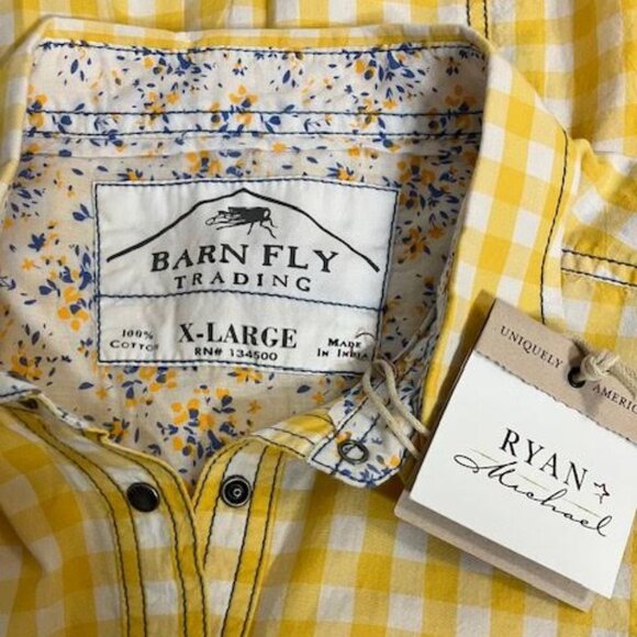 New Barn Fly Trading Cotton Long Sleeve Shirt size XL - Picture 2 of 13